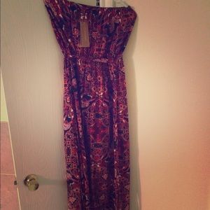 Francesca summer strapless maxi dress