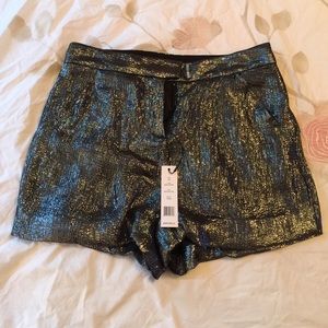 New glam silver shorts
