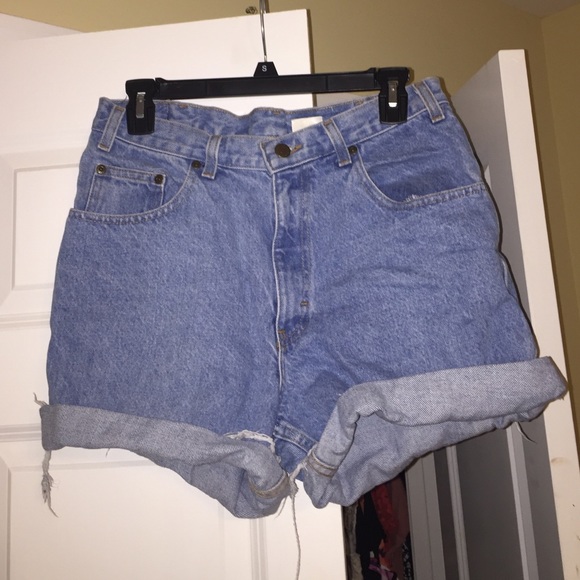 Vintage High-Waisted Perry Ellis Jean Shorts