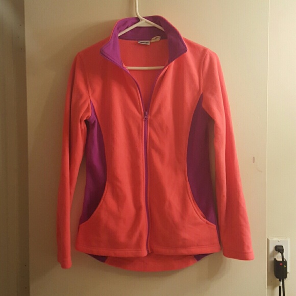 Neon pink and purple full zip fleece jacket - Picture 1 of 1