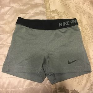 Grey Nike Pro Compression Shorts