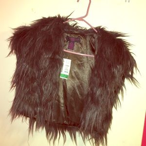 Faux Fur Crop Vest