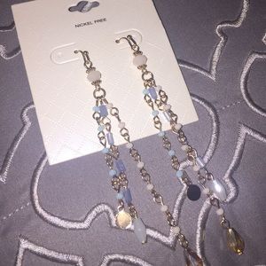 Earrings! Dangly and pastel.