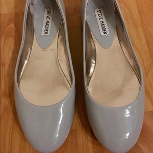 Steve Madden Gray Patent Leather P-Heaven Flats