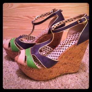 Jessica Simpson cork wedges; size 7