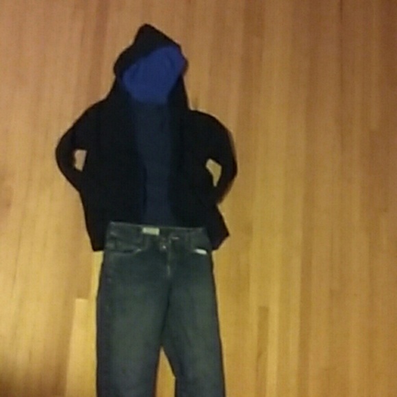 Shirt pants and a sweatshirt