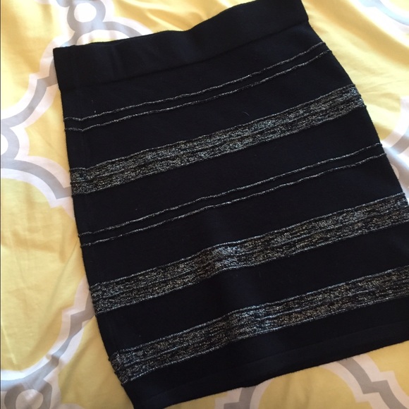 Rock & republic black mini skirt with detailing