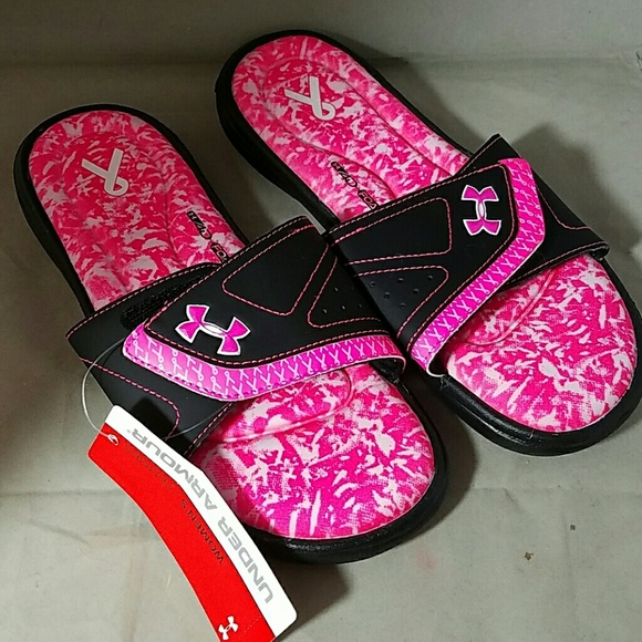 Under Armour Shoes - UNDER ARMOUR *nwt* Sz 9 Breast Cancer Slide Sandal
