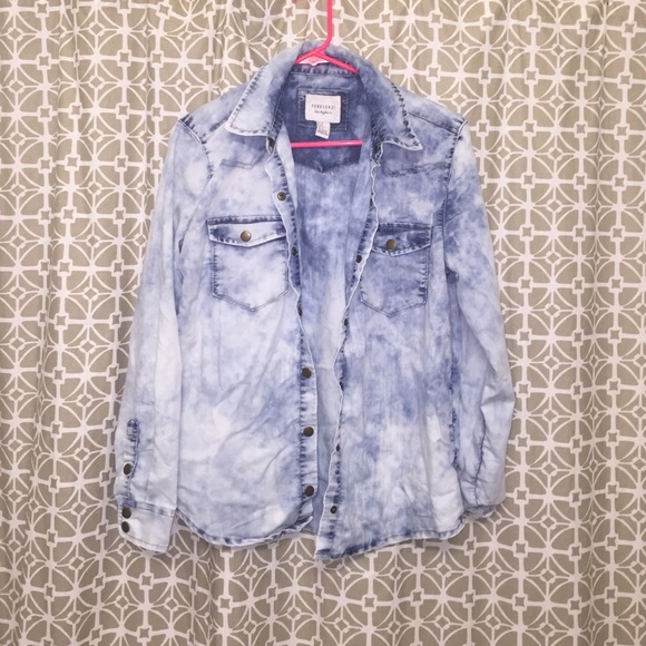 Acid Wash Denim Tee