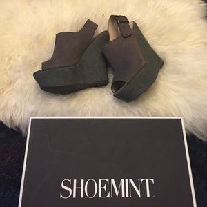 Shoemint platform wedge sandals