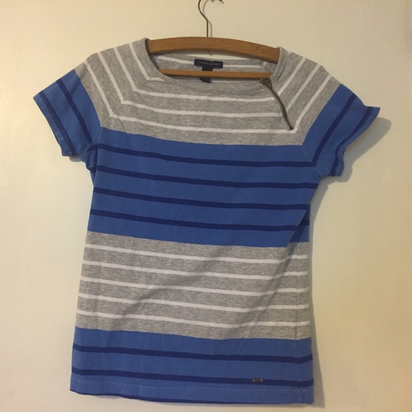 Tommy Hilfiger Zippered Striped Top - Picture 2 of 4