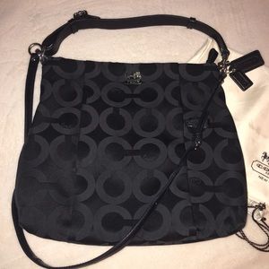 COACH Op Art Sateen Madison Isabelle Handbag