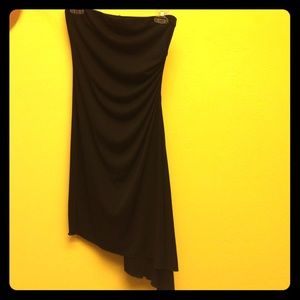 Asymmetrical Little Black dress; halter sz S