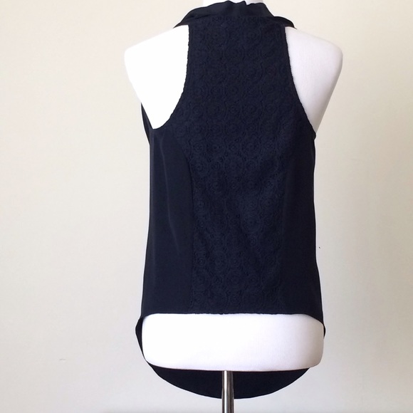 GIFTED♦️BARNEYS Navy Silk Cowl Blouse - Picture 3 of 4