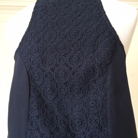 GIFTED♦️BARNEYS Navy Silk Cowl Blouse - Picture 4 of 4