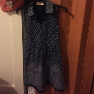 Blue patterned dress