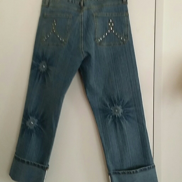 SOLD Gorgeous rhinestone capri Apollo jeans capri - Picture 3 of 3