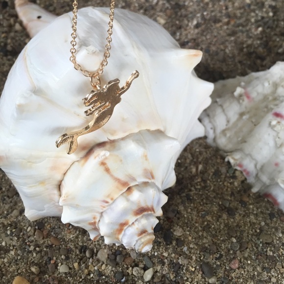 SALE!!! gold plated mermaid necklace