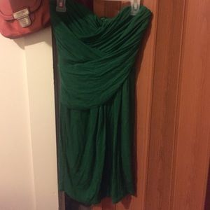 Strapless Green Dress