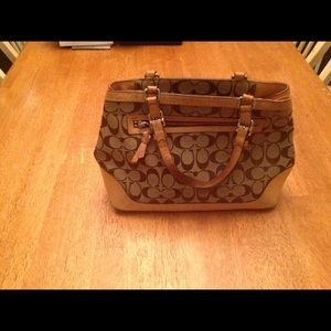 Coach Brown and Tan Bag