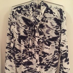 Rachel Zoe black & white blouse NWT