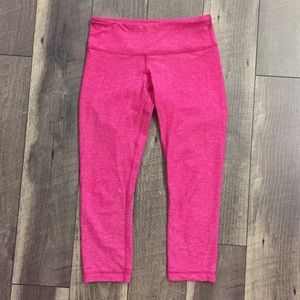 Lululemon Bright Pink crops