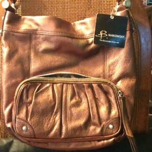 B makowsky leather shoulder bag