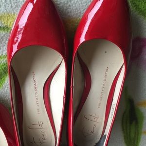 Red patent Franco Sarto wedge heels size 4 1/2!