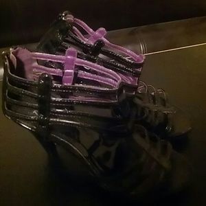 Purple Black Heels
