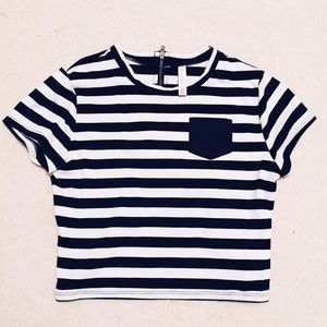 Xhilaration (Target) Striped Crop Top