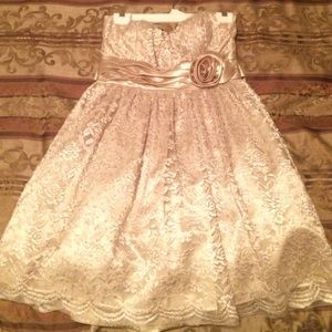 Gold sparkly banquet dress