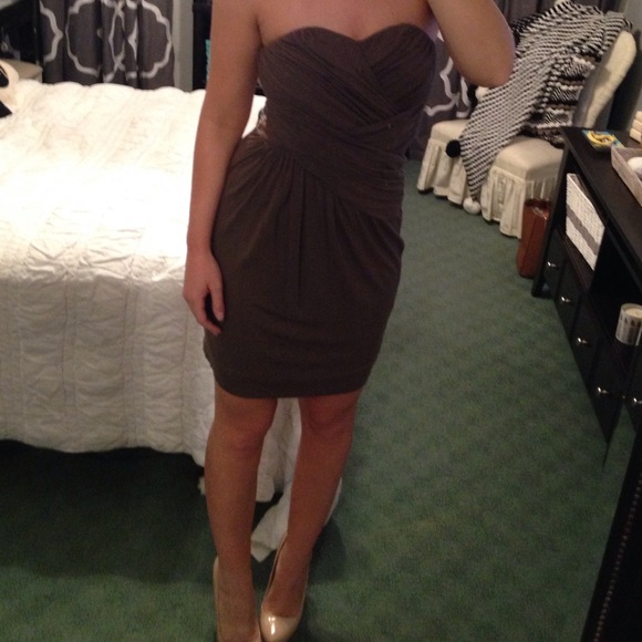 Express Truffle Brown Cocktail Dress size Small