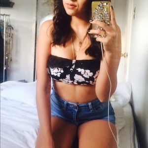 Kendall & Kylie Floral Bandeau/Crop Top for PacSun