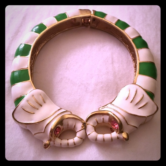 Preppy Elephant Cuff Bracelet