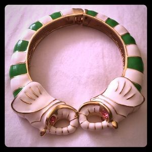 Preppy Elephant Cuff Bracelet