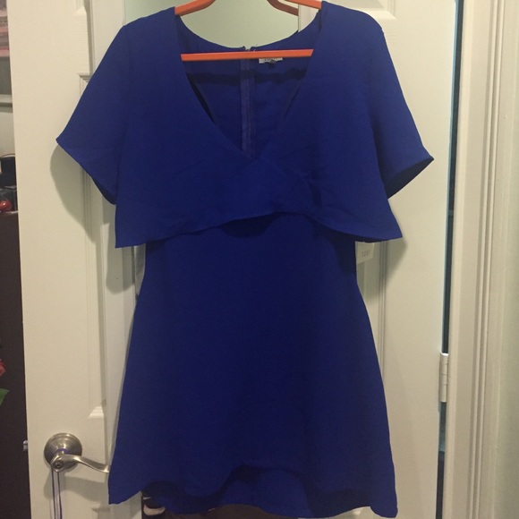 Royal/cobalt blue Tobi dress with back cutouts