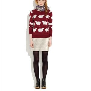 Madewell cream skirt