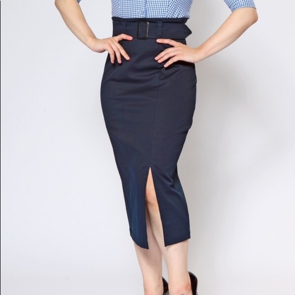 heart breaker fashion Dresses & Skirts - Navy blue heartbreaker fashion pencil skirt