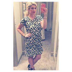 Black and White Cheetah Shift Dress