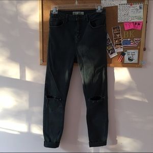 Topshop Knee Slit Jeans