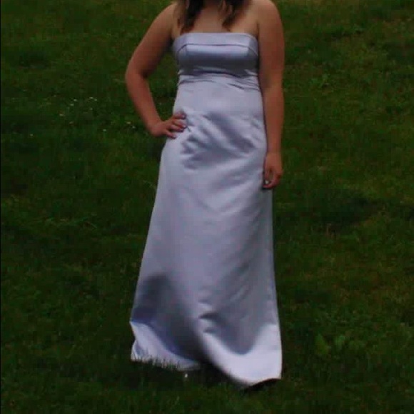 Long purple bridal dress