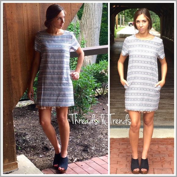 Threads & Trends Dresses & Skirts - Abstract Print Shift Dress