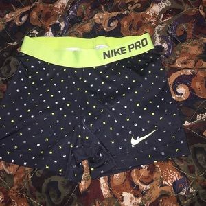 Nike pro women's compression shorts