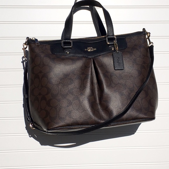 👜COACH 👜 Pleat Tote in Signature Canvas # F34614