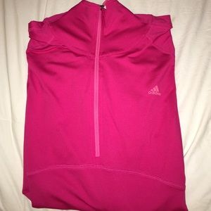 Pink Adidas pullover half zip