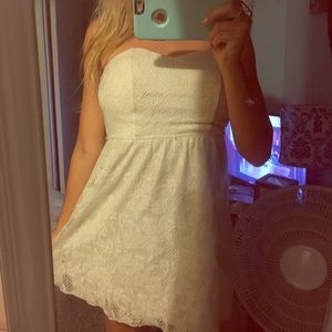 Emerald sundae white dress