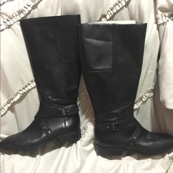 Leather riding boots