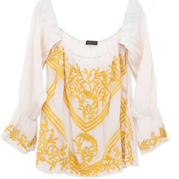 AS by DF Tops - AS by DF Silk Severine Off The Shoulder Top NWT