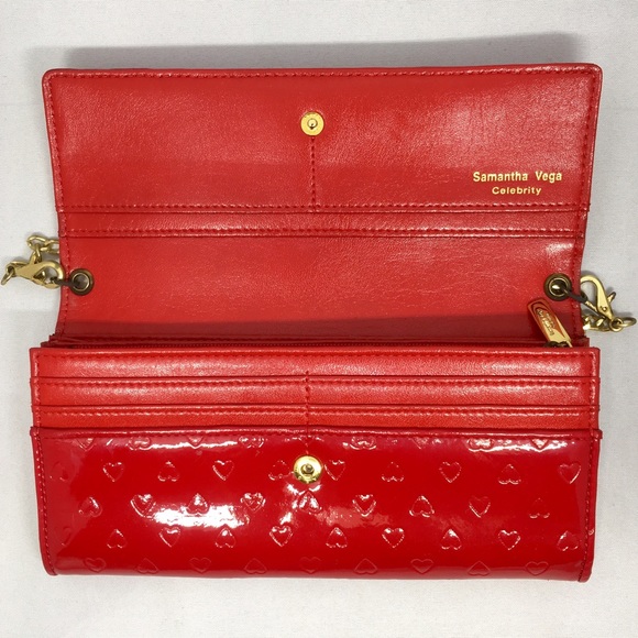 Samantha Thavasa Heart Red Patent Leather Wallet - Picture 2 of 4