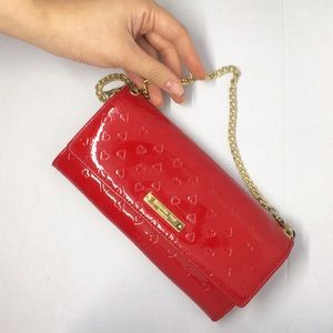 Samantha Thavasa Heart Red Patent Leather Wallet